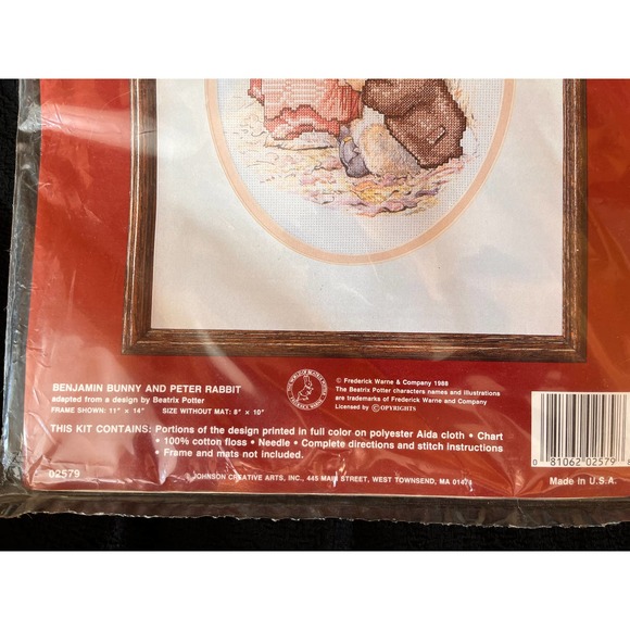 Needle Treasures New Old Stock Benjamin Bunny and Peter Rabit Cross Stitch - Picture 7 of 8